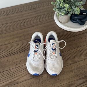 Nike White and Blue Athletic Shoes